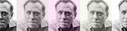 5 Bukowski heads in different hues