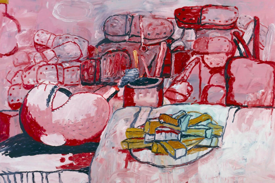 A Philip Guston painting of man smoking