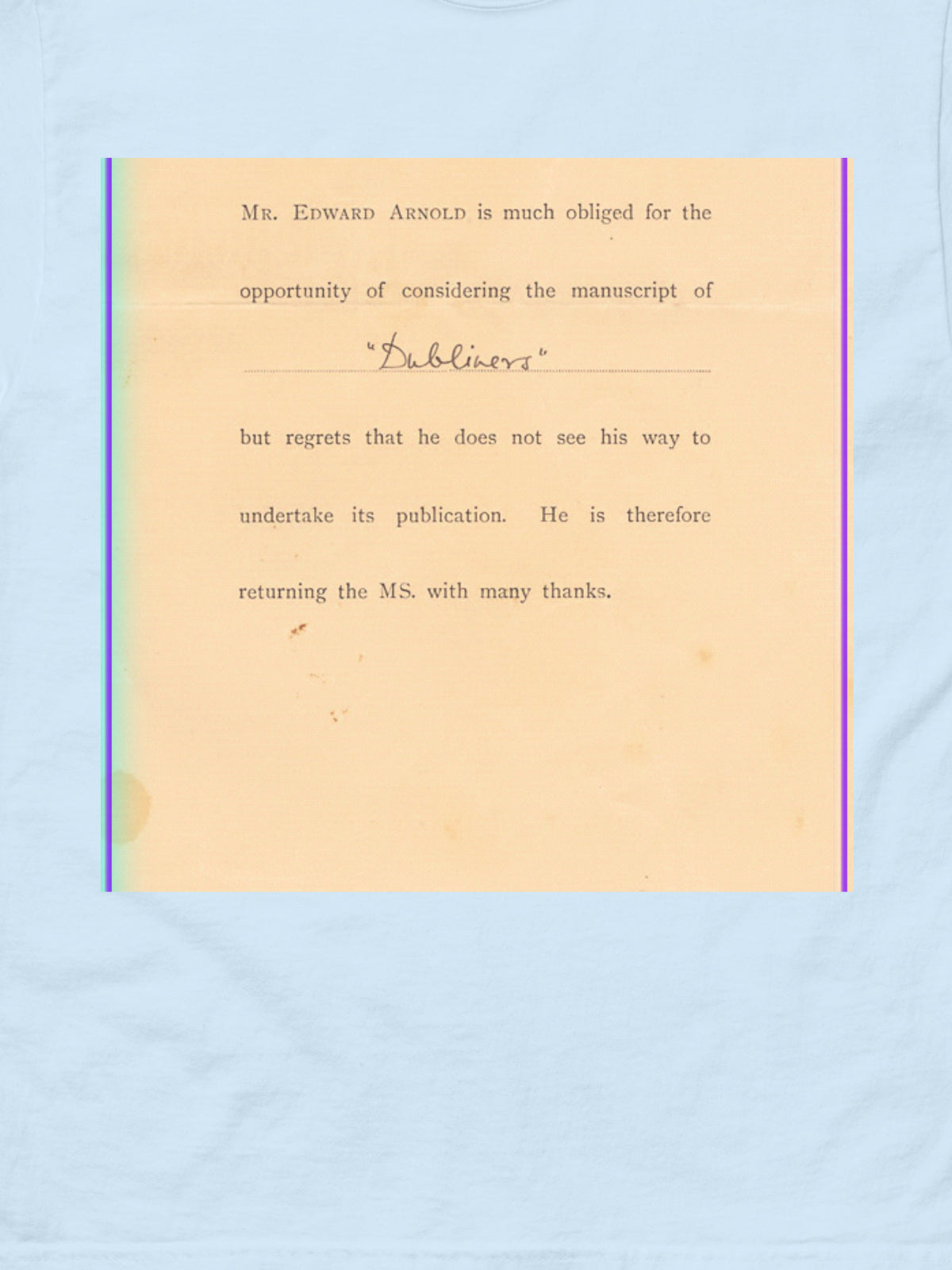 JOYCE Dubliners - Rejected MS
