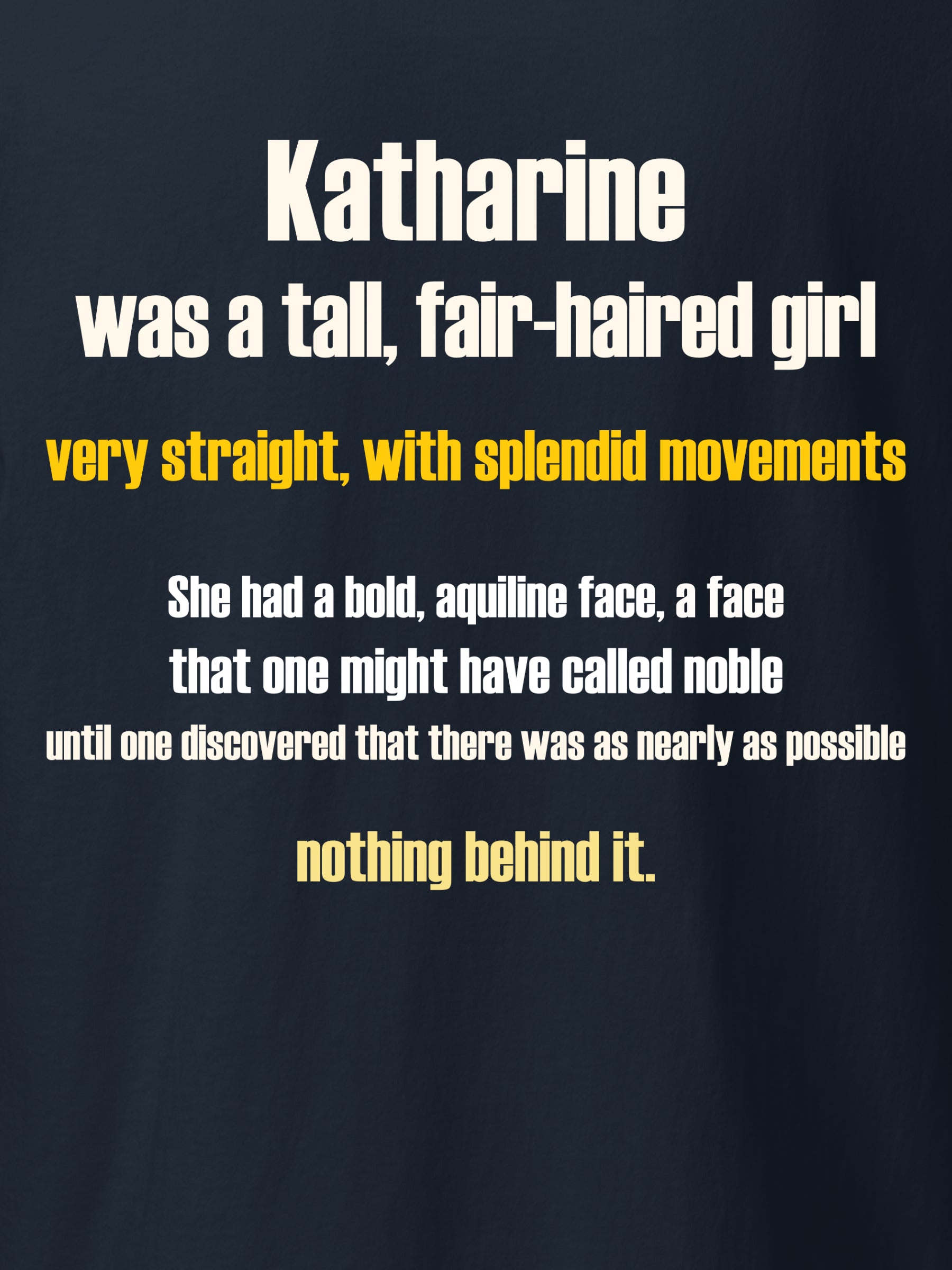 ORWELL 1984 - Katherine